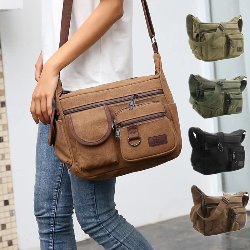 Canvas Backpack Casual - Men Casual Sling Bag Messenger Bag
