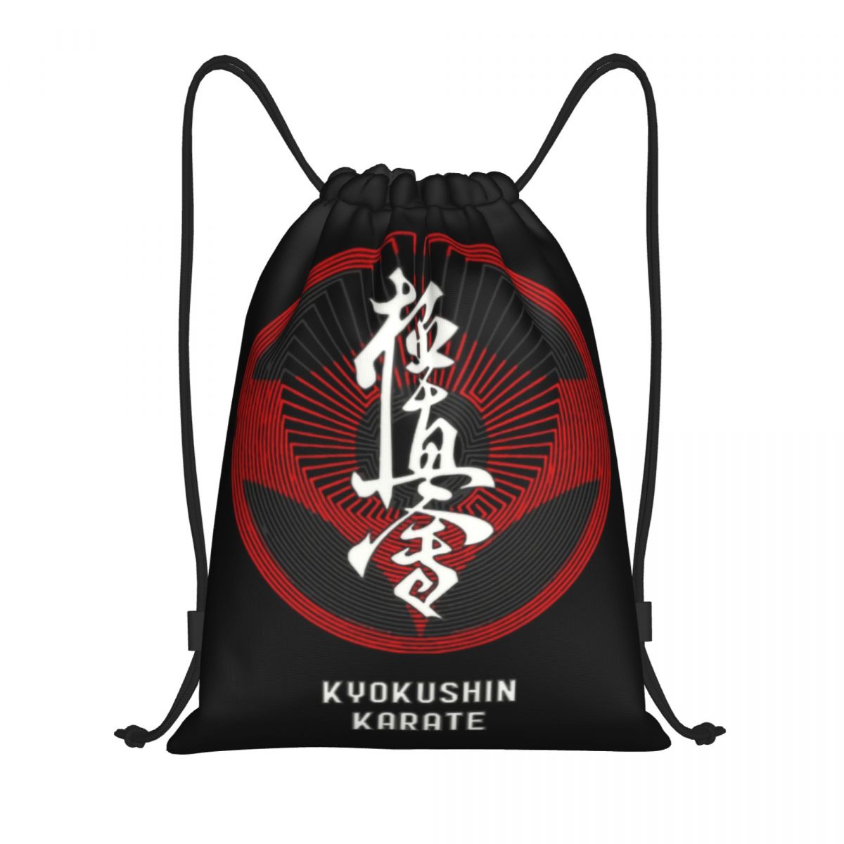 Drawstring Gym Bag - Custom Kyokushin Karate Drawstring Backpack Bags