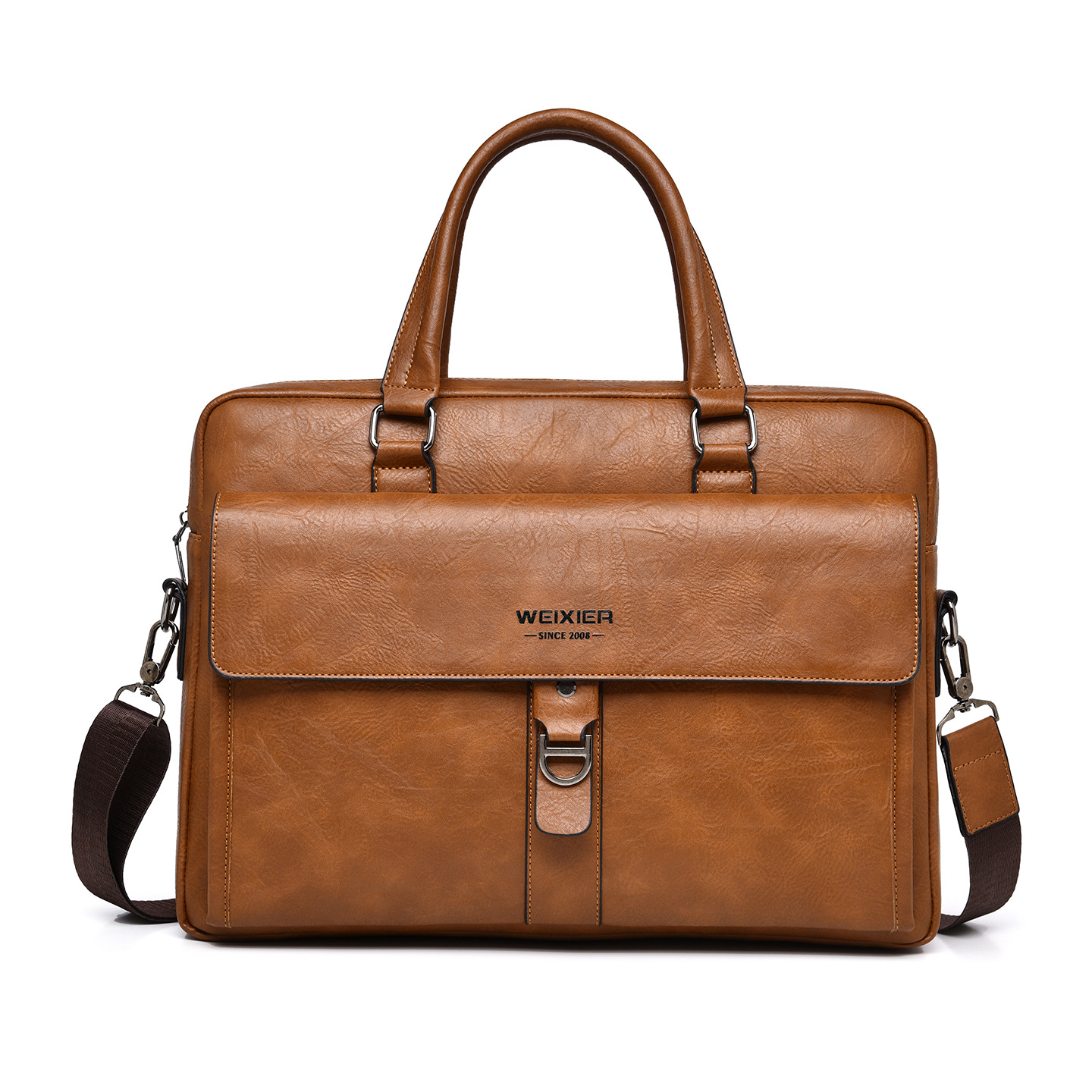 Laptop Backpack 15.6 - Vintage Dark Brown PU Leather Men