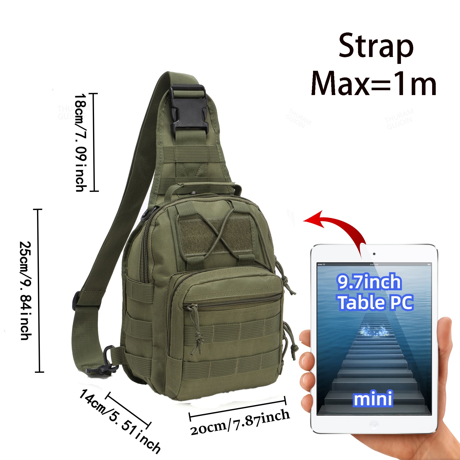 THURAM Outdoor Tactical Bag Ba - Canvas Backpack Casual のレビューと価格