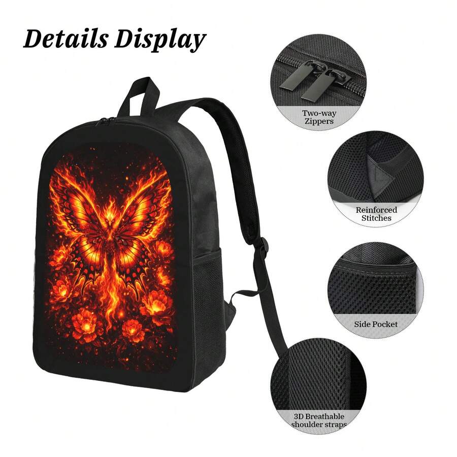 Flame Phoenix Butterfly Backpa - Fashion Backpack Women のレビューと価格