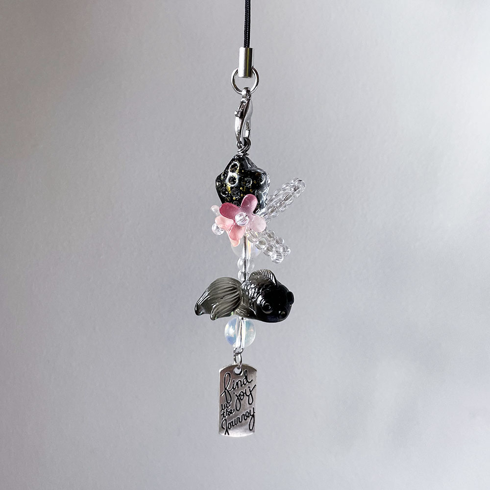 Black Goldfish Phone Charm Cha - Fashion Backpack Women のレビューと価格