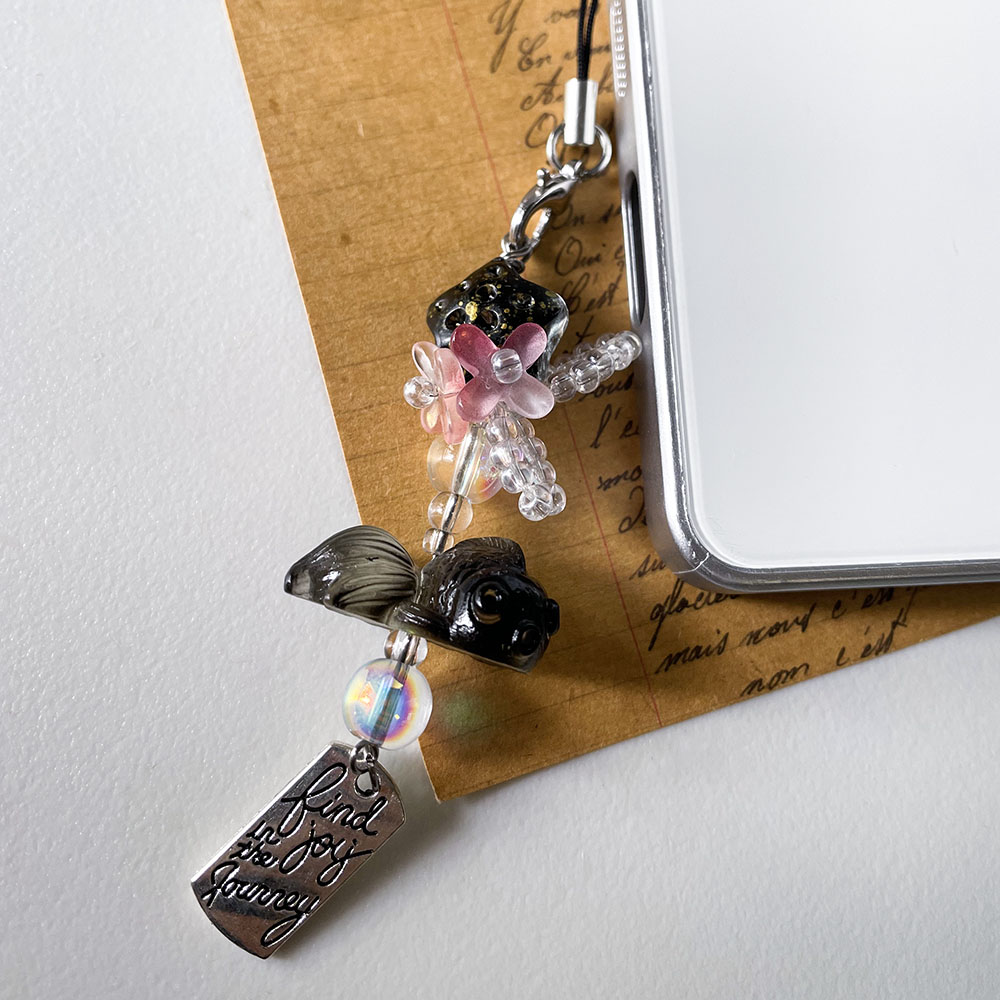 Black Goldfish Phone Charm Cha - Fashion Backpack Women のレビューと価格