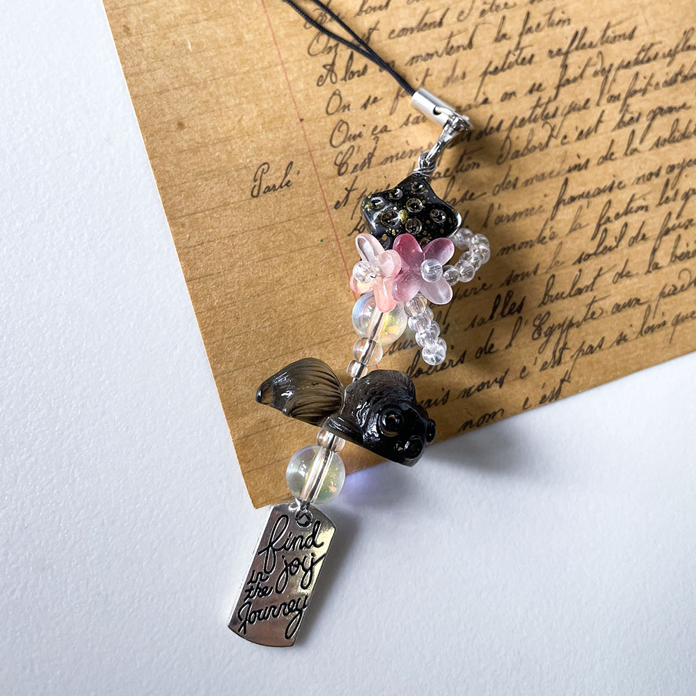 Black Goldfish Phone Charm Cha - Fashion Backpack Women のレビューと価格