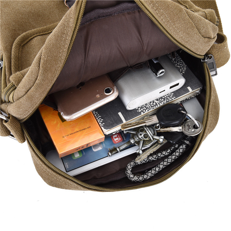 Canvas bag men's one shoulder  - Canvas Backpack Casual のレビューと価格
