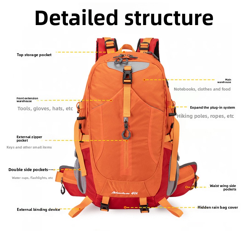 40L Waterproof Hiking Backpack - Foldable Backpack Small のレビューと価格