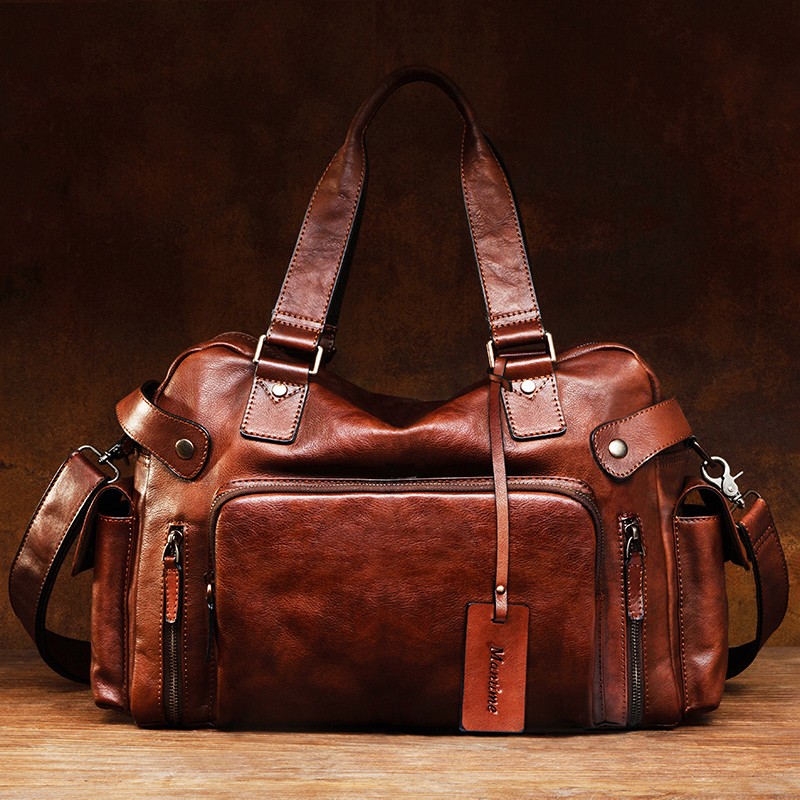 Vintage vegetable tanned leath - Canvas Backpack Casual のレビューと価格
