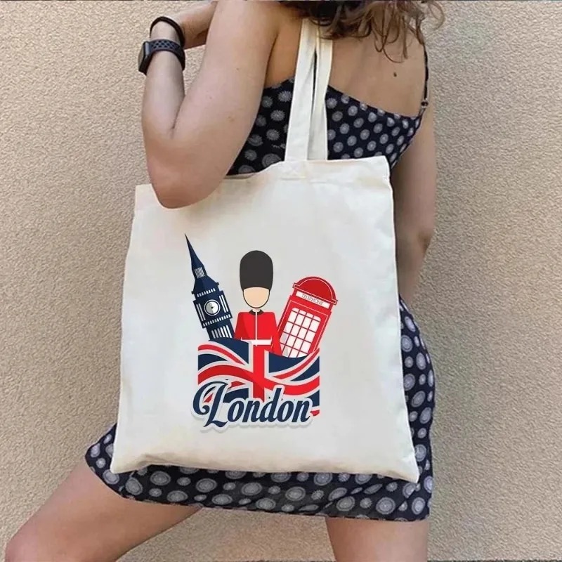 London UK Paris Printing Ladie - Canvas Backpack Casual のレビューと価格