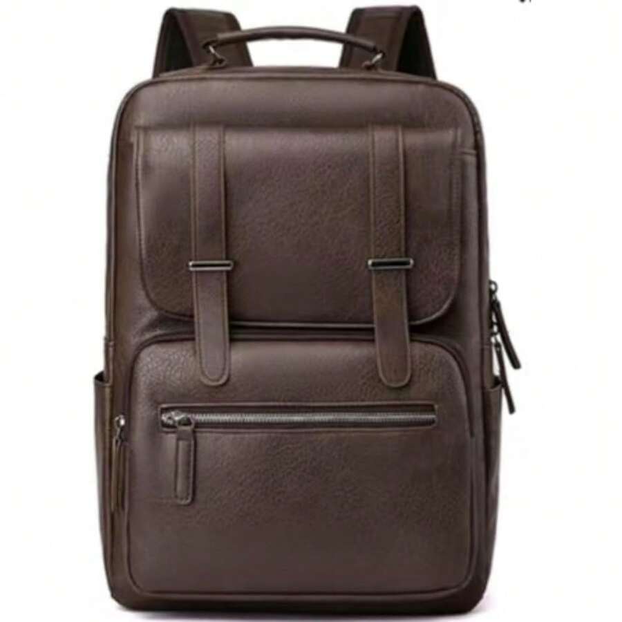 PU Leather Backpack For Men An - Laptop Backpack 15.6 のレビューと価格