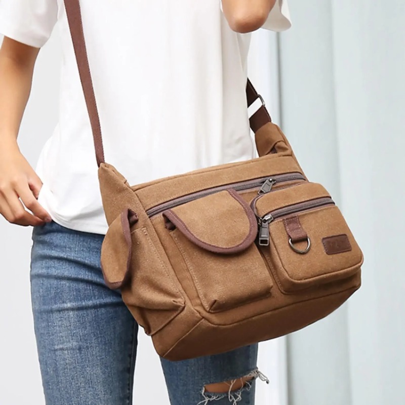 Men Casual Sling Bag Messenger - Canvas Backpack Casual のレビューと価格