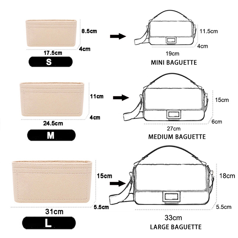 1PC Felt Insert Bag Organizer, - Backpack Insert Organizer のレビューと価格