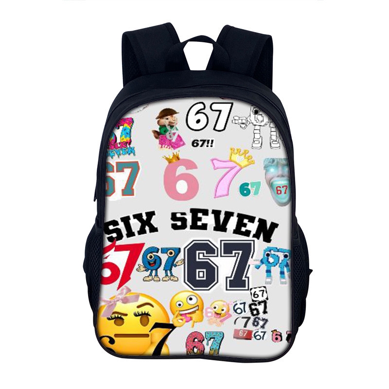Six Seven 67 Print Lightweight - School Backpack Teen のレビューと価格