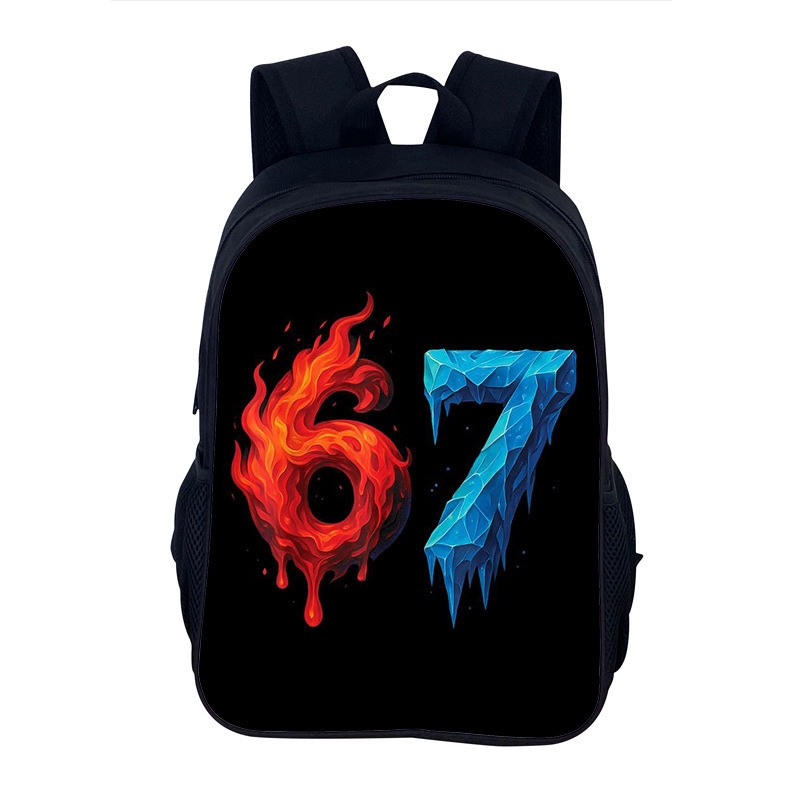 Six Seven 67 Print Lightweight - School Backpack Teen のレビューと価格