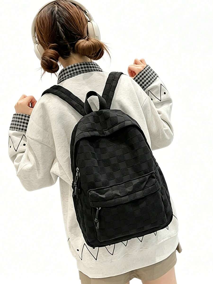 Womens Patchwork Plaid Faux Fu - Fashion Backpack Women のレビューと価格