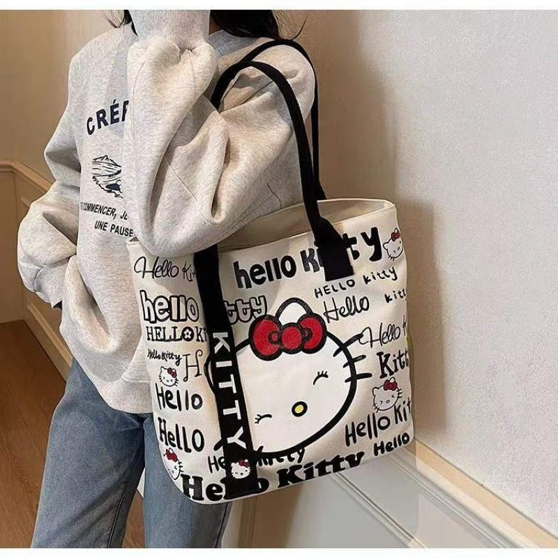 Hello Kitty Large Capacity Sho - Canvas Backpack Casual のレビューと価格