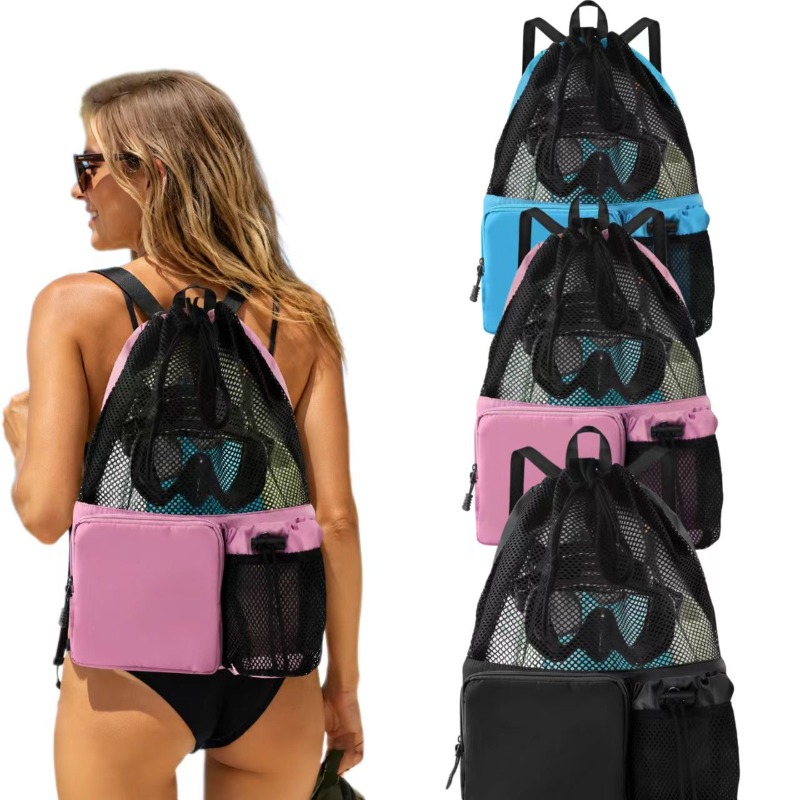 Large Capacity Mesh Drawstring - Drawstring Gym Bag のレビューと価格