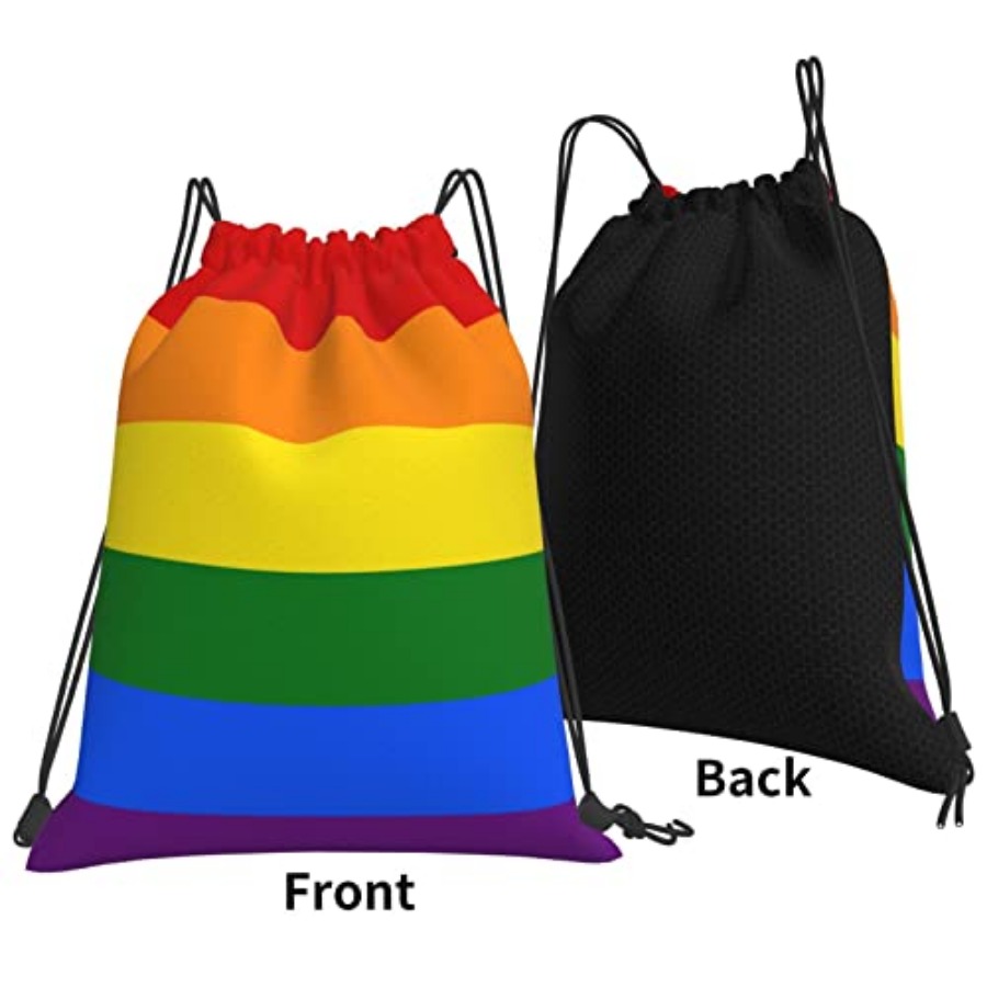 Lgbt Flag Gay Pride Rainbow Un - Drawstring Gym Bag のレビューと価格
