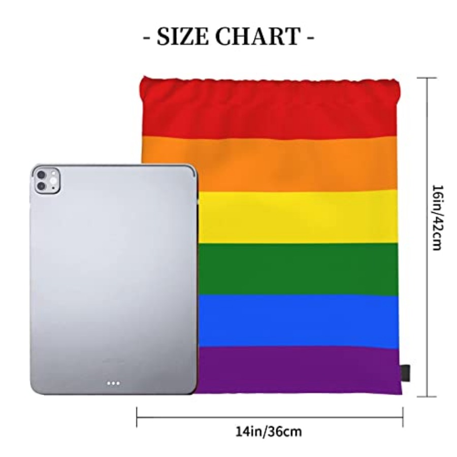 Lgbt Flag Gay Pride Rainbow Un - Drawstring Gym Bag のレビューと価格