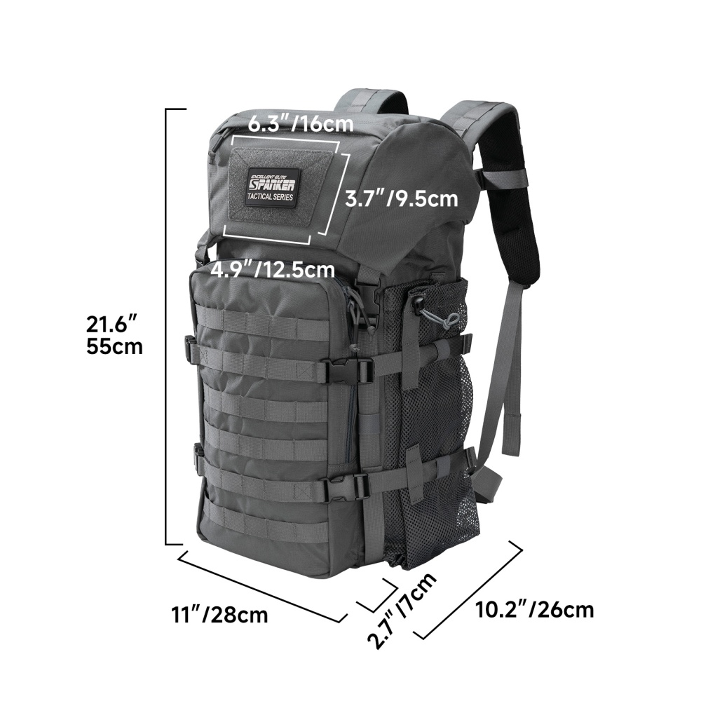 Tactical Backpack 40L 500D Nyl - Rucksack Military Style のレビューと価格