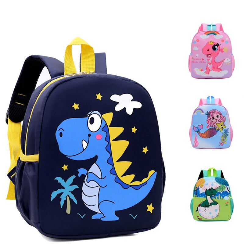 Cartoon Cute Dinosaur Printed  - School Backpack Teen のレビューと価格