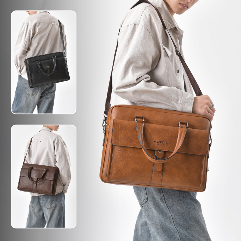 Vintage Dark Brown PU Leather  - Laptop Backpack 15.6 のレビューと価格