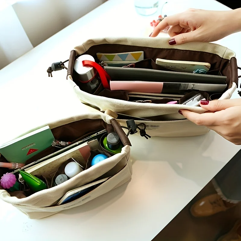 1/2pcs Drawstring Canvas Stora - Backpack Insert Organizer のレビューと価格