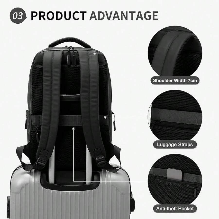 Waterproof Anti-Theft Laptop B - Laptop Backpack 15.6 のレビューと価格