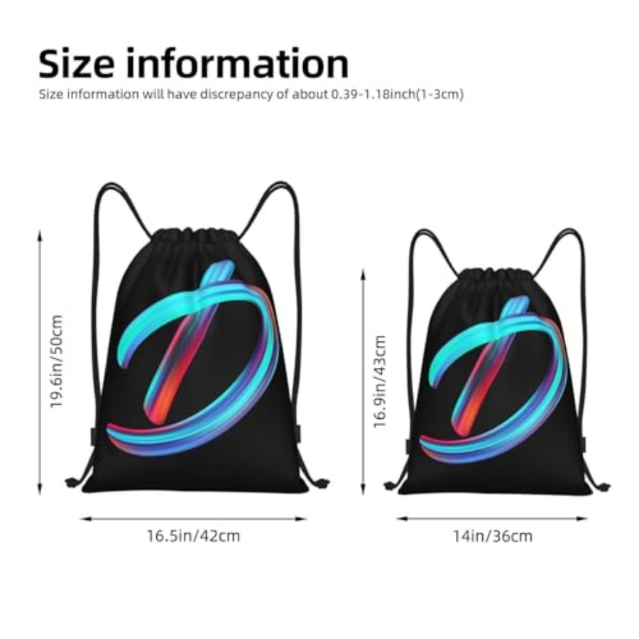 Drawstring Bags Initial Drawst - Drawstring Gym Bag のレビューと価格